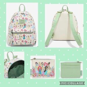 Loungefly Disney Chibi Princess Floral Mini Backpack & Cardholder (#999136)